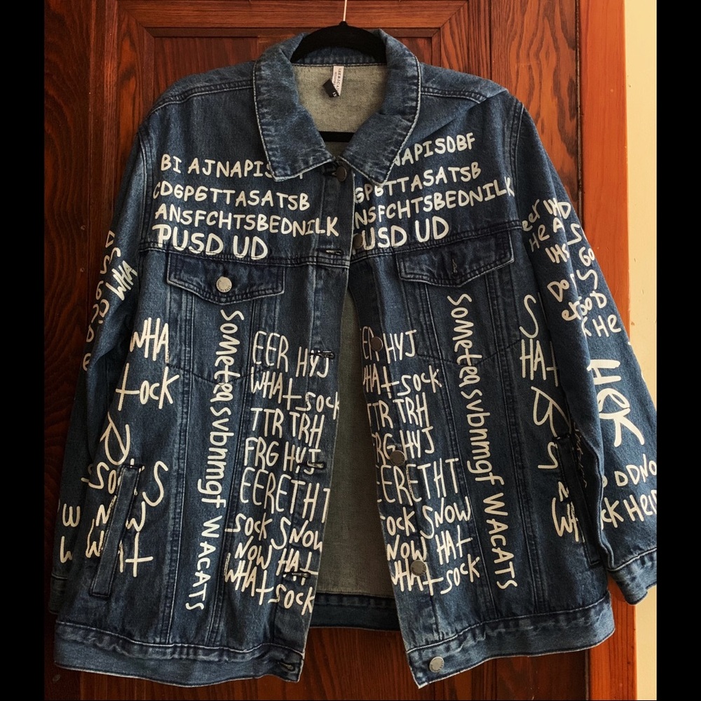 Printed Denim Jacket - image 1